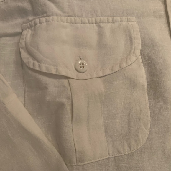 "Perkin's" Men's cargo linen cotton long sleeves shirt - Picture 2 of 6